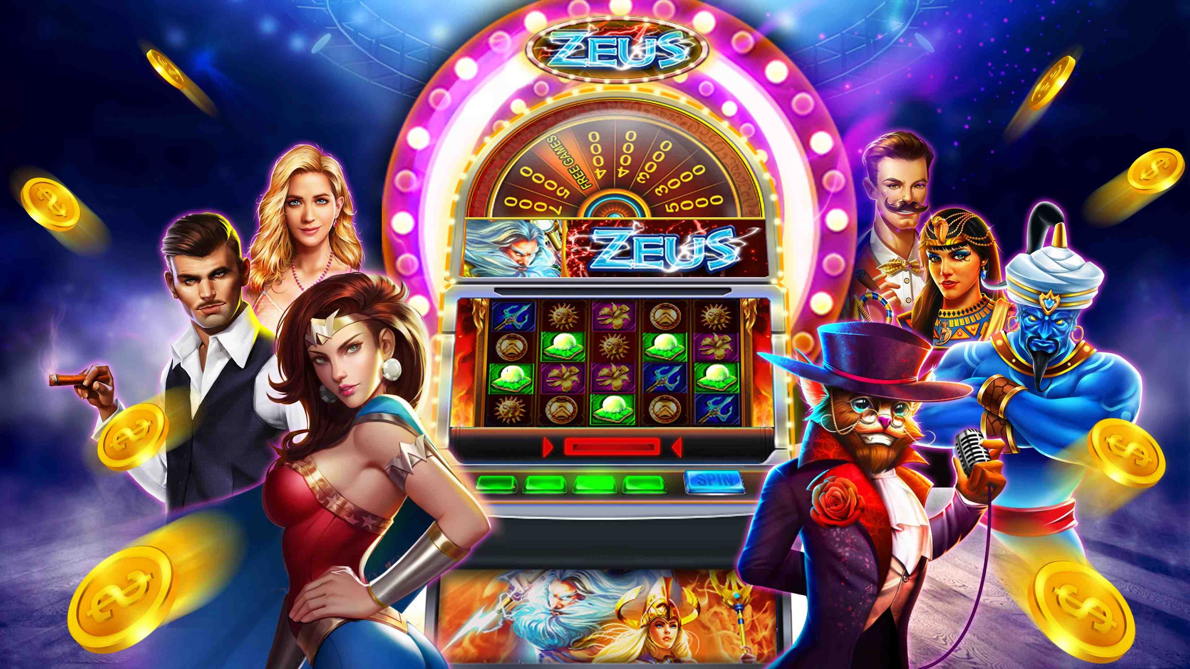 Purple casino-style dashboard highlighting oklv com features